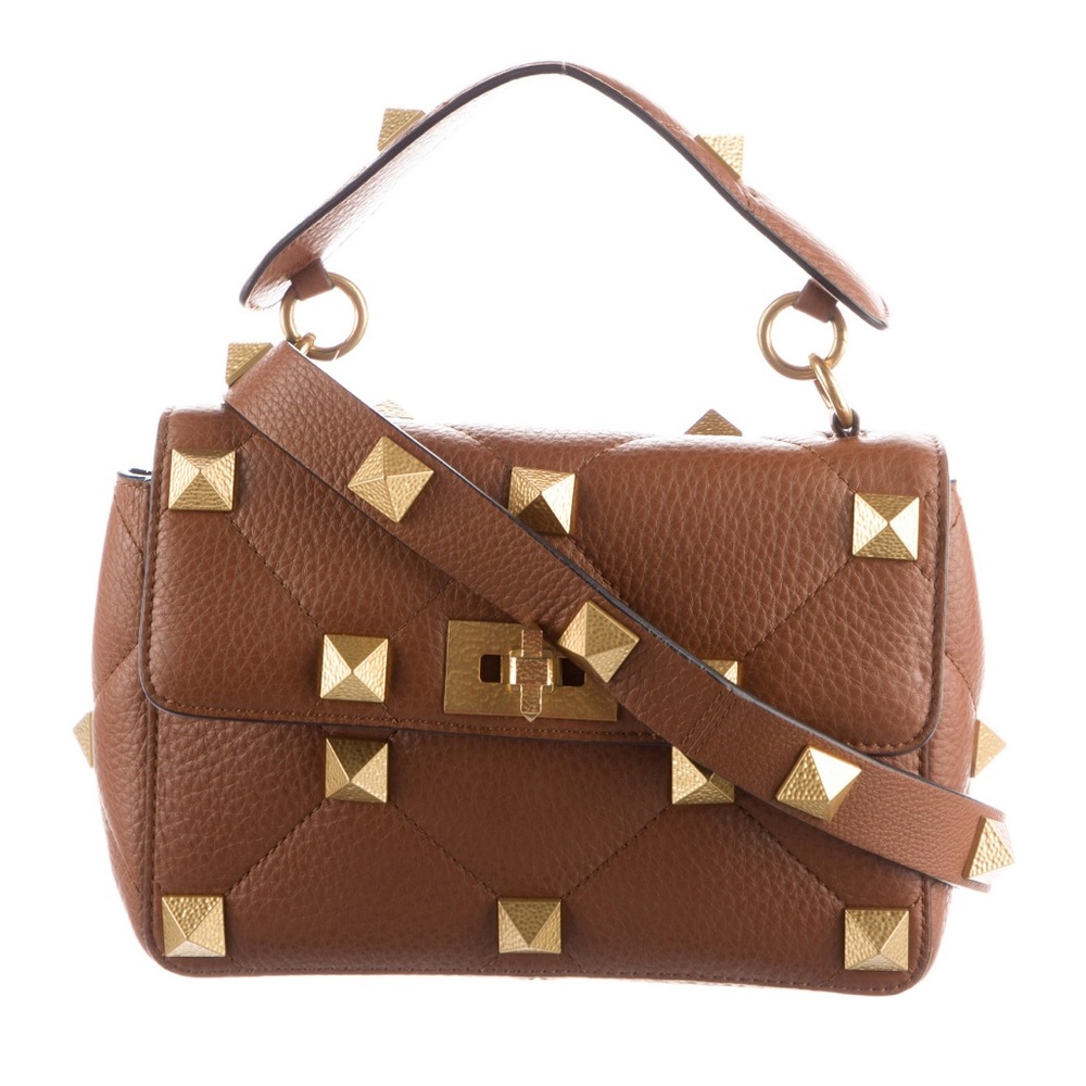 Valentino Garavani Roman Stud Crossbody Bag with Gold Studs